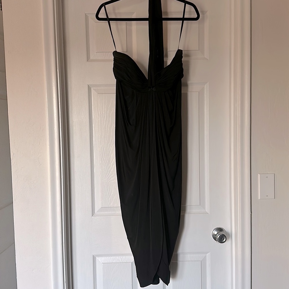 BCBGmaxazria Black Strapless with multi-wear halter/tie